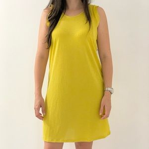 Velvet Torch Ruffled Tank Dress in Yellow NWT